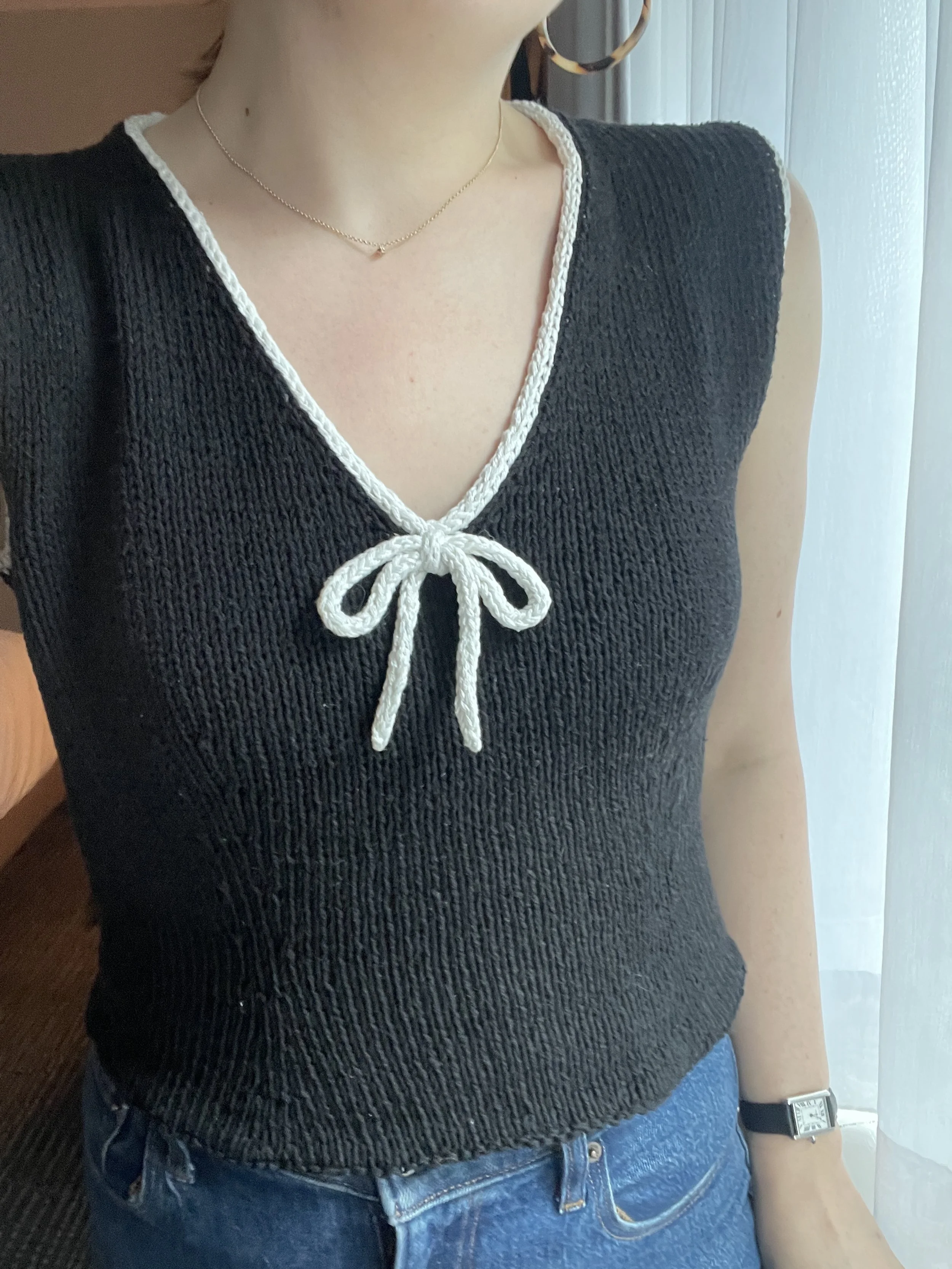 トップス v neck short border knit V - Shape Neck Knitting/Border Knitting (Part-1) - YouTube